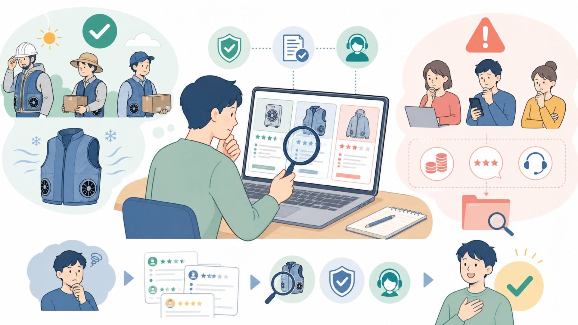 TREXPUREはこんな人におすすめ?慎重に検討すべき人は?を表すイラスト