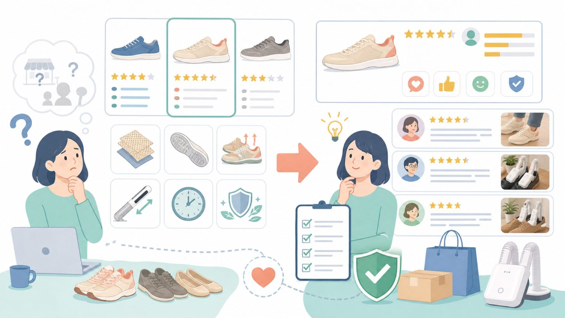 Kimataは価格と口コミから見て買っても大丈夫？を表すイラスト
