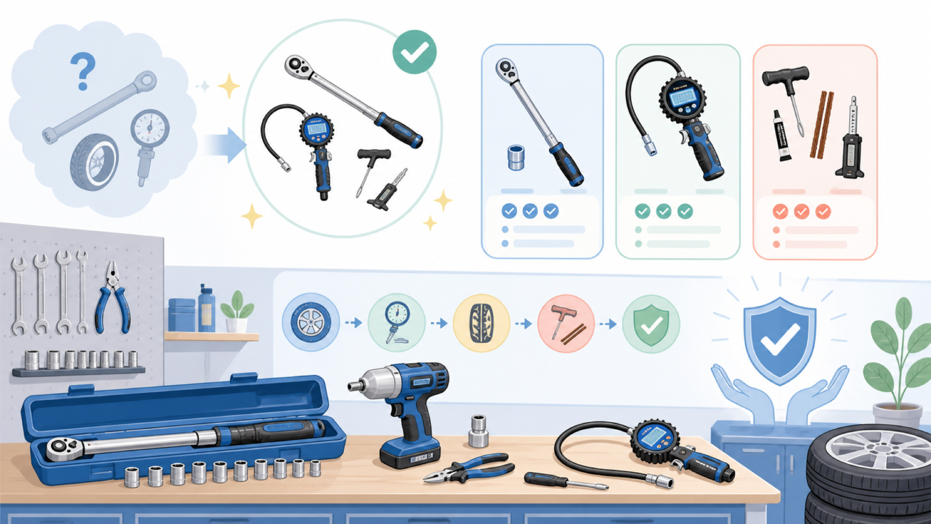 ATsafeproトルクレンチの取扱商品とラインナップを表すイラスト