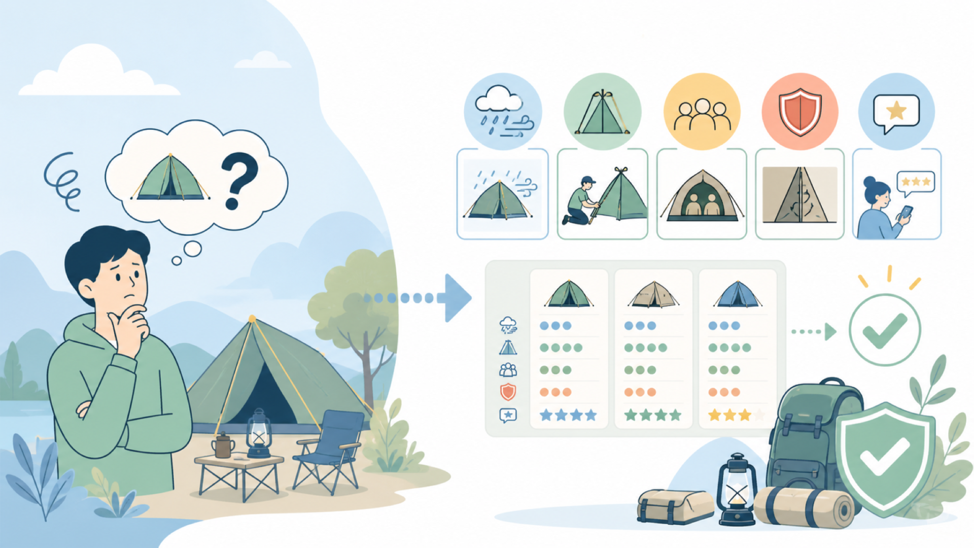 Hewolfは怪しい会社なのか？信頼性を判断する視点を表すイラスト