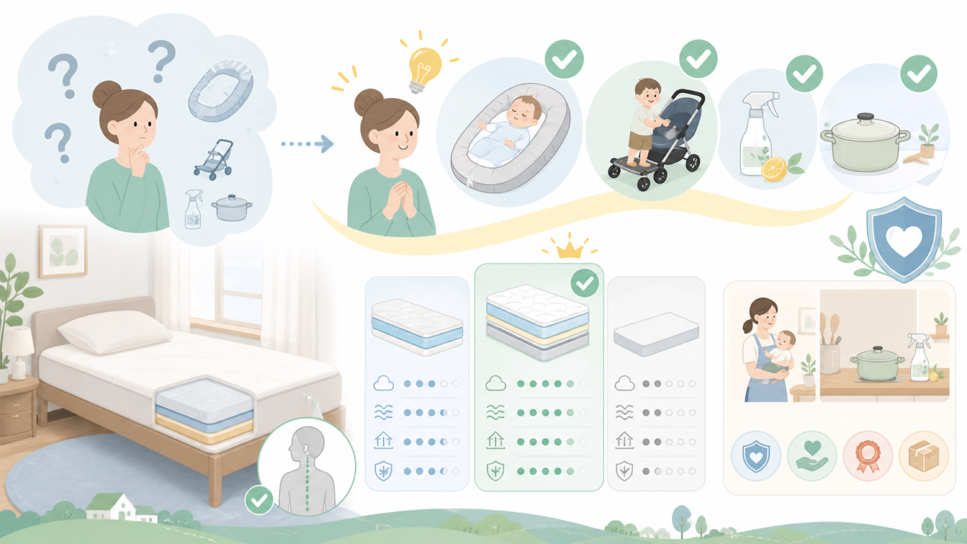 Rozallyはどんな商品を扱うブランド?を表すイラスト