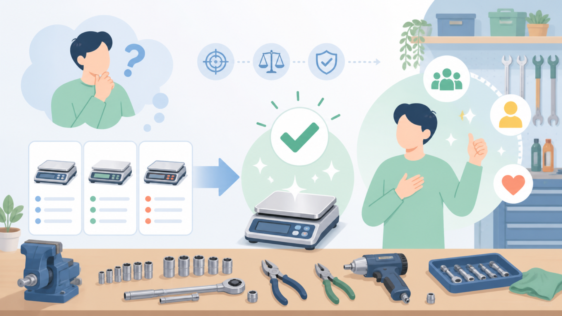 Bonvoisinの精密はかりはどんな人におすすめ？を表すイラスト