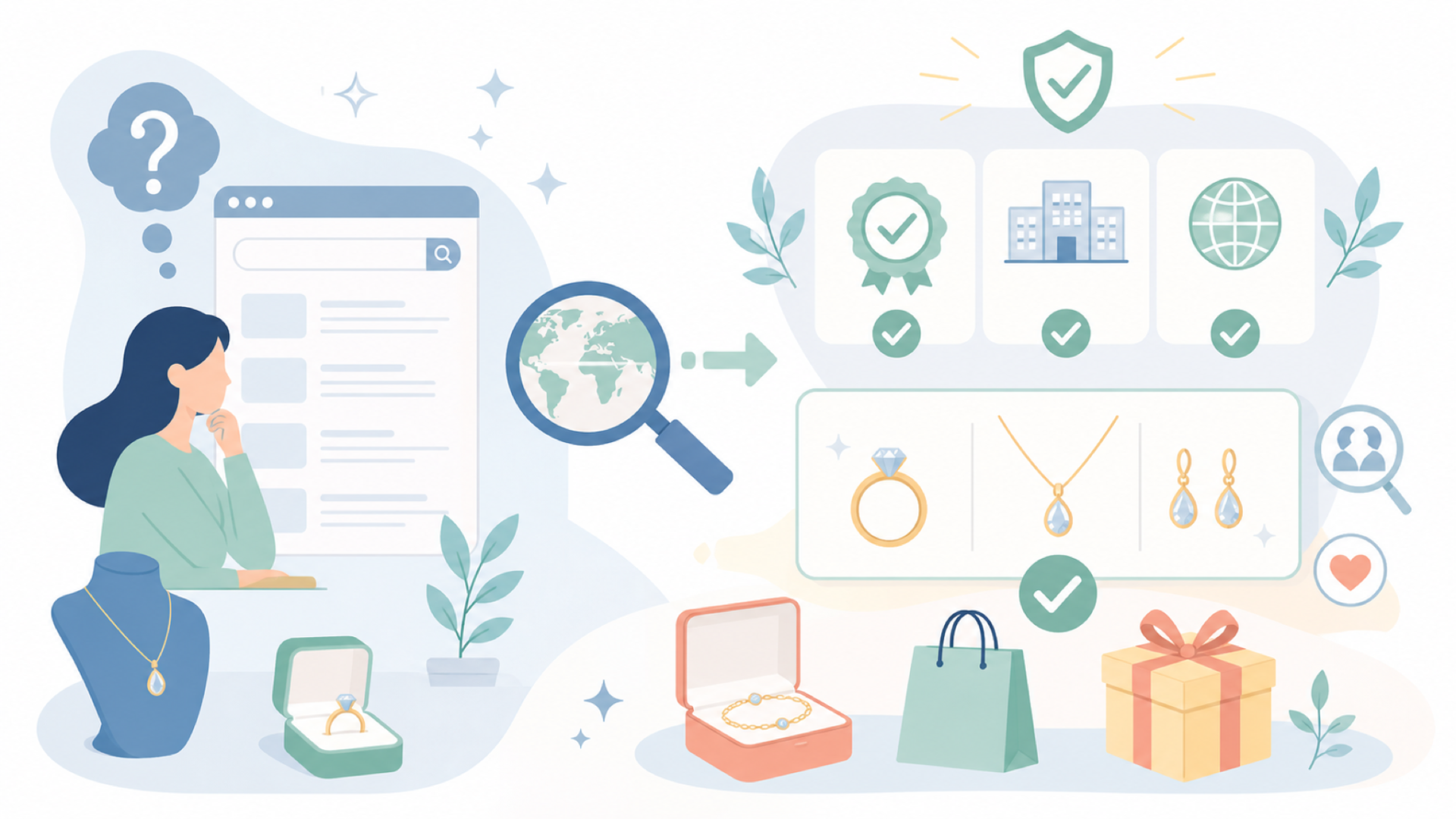 BabbleComはどこの国のブランド？運営会社情報の確認方法を表すイラスト
