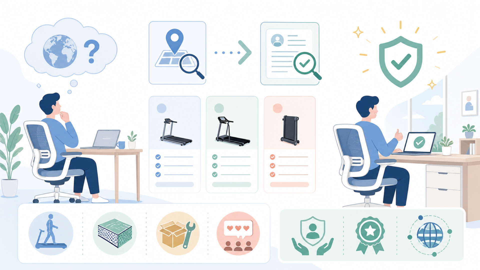 EGOFITはどこの国のブランド?運営会社と拠点を確認を表すイラスト