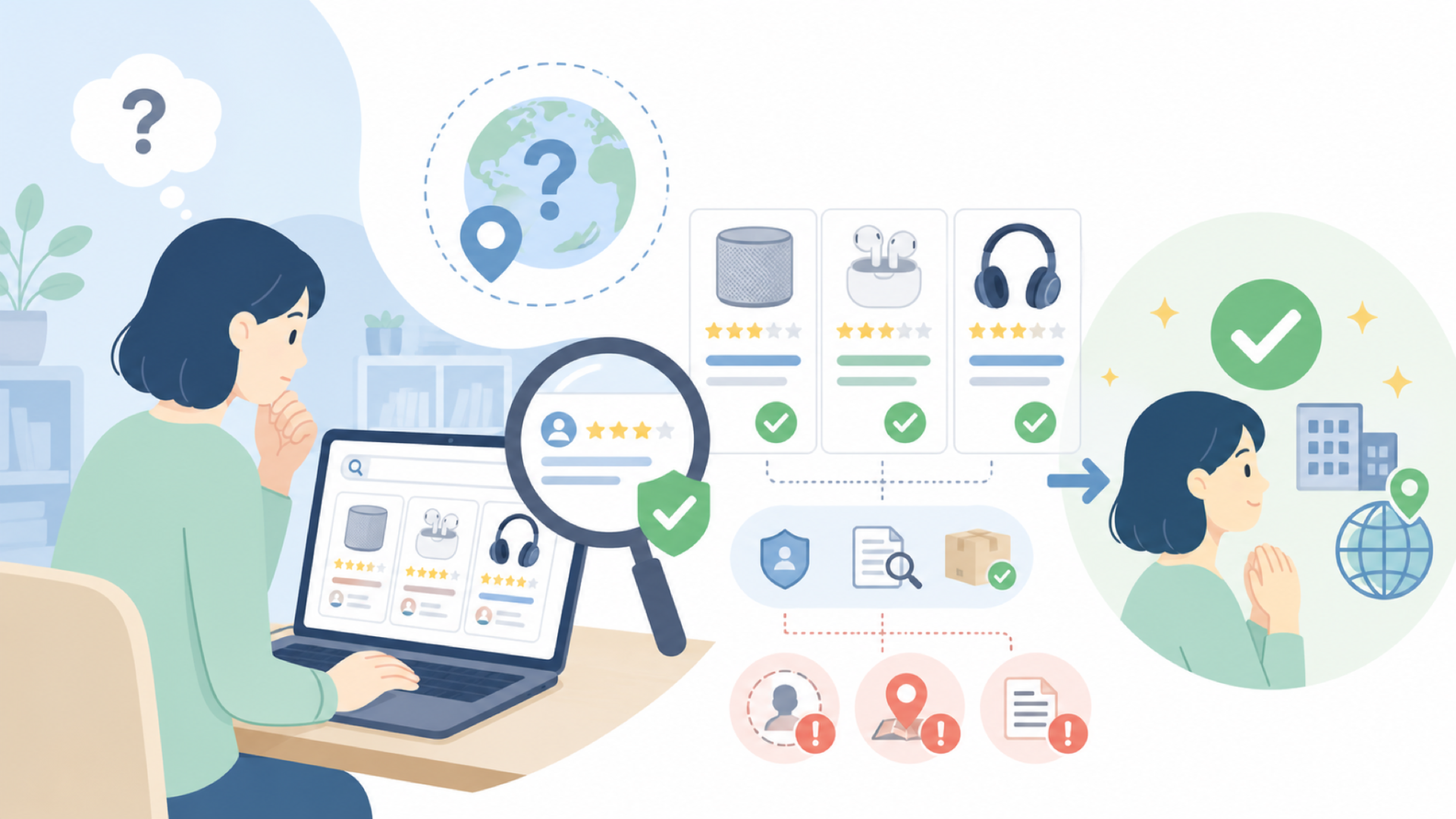 Grexiullはどこの国のブランド?運営会社・販売元を確認を表すイラスト