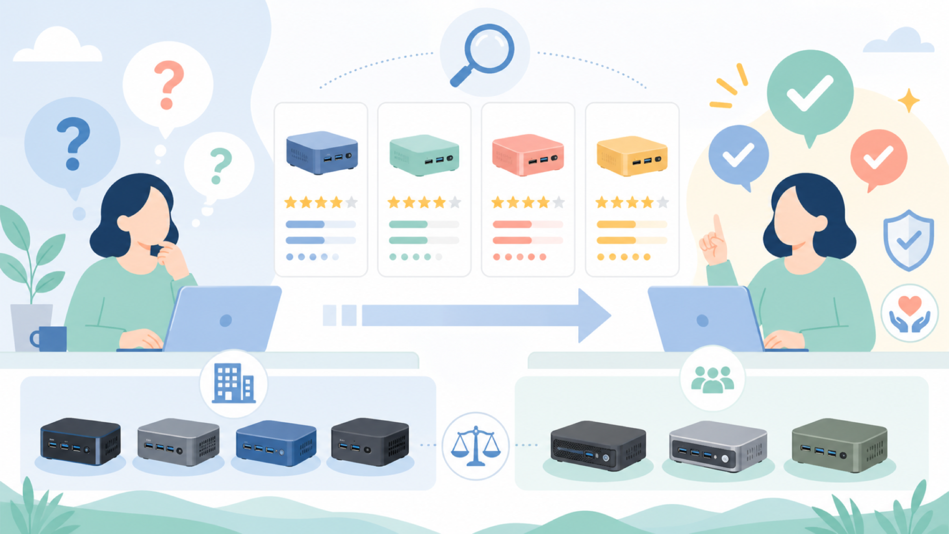 MEAPUXIN以外に検討されているブランドを表すイラスト