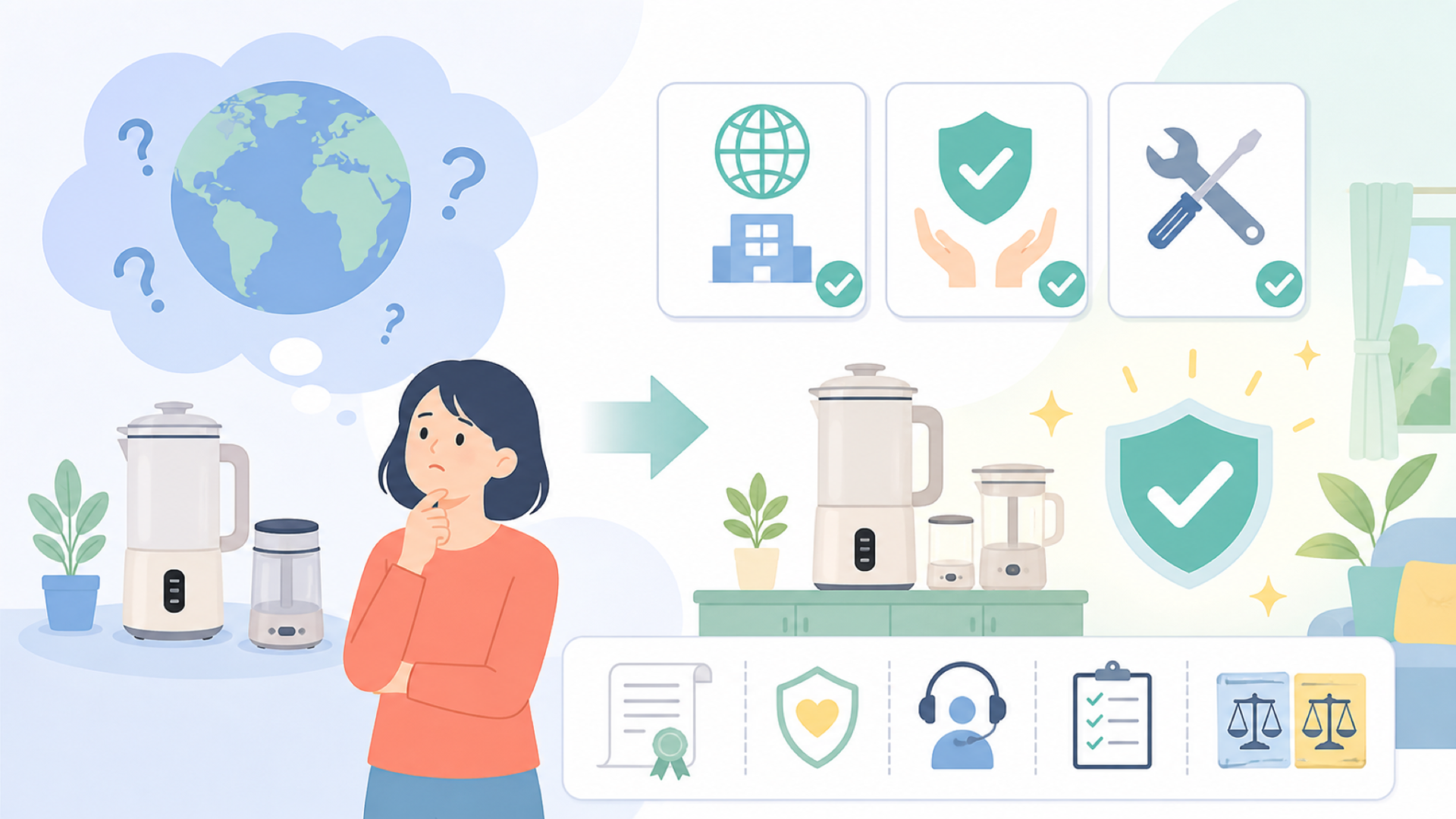 RAAKIMOはどこの国のブランド?運営会社を確認するを表すイラスト