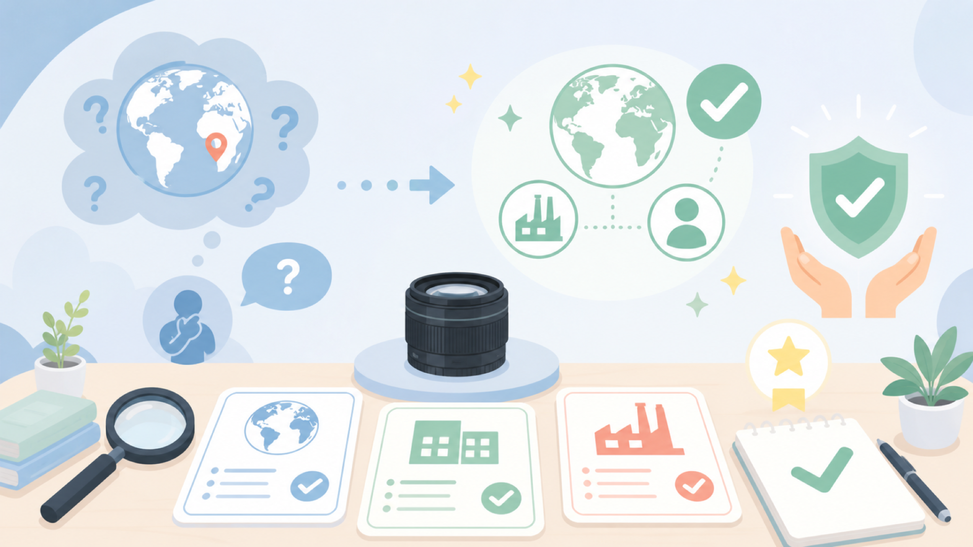 ZUMIMALLはどこの国のブランド?運営会社と製造国を確認するを表すイラスト