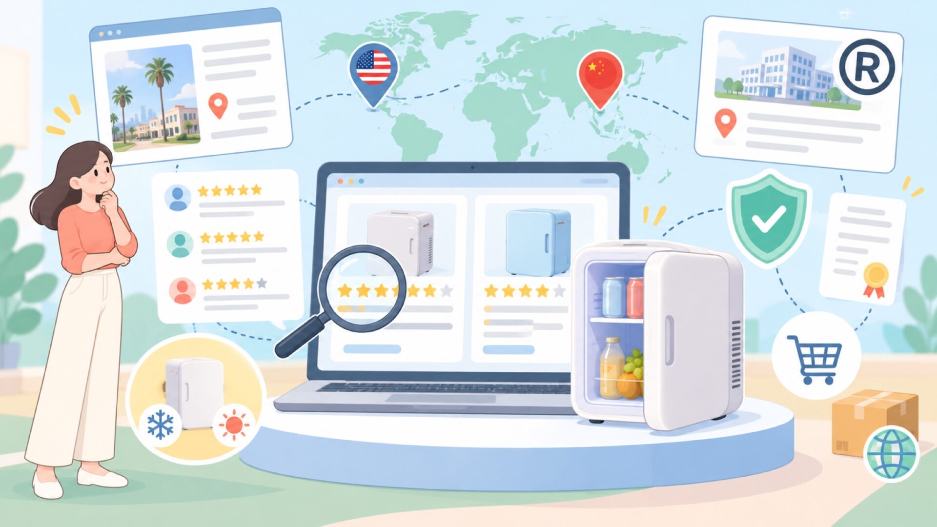 CROWNFULはどこの国？米国と中国で記録が分かれる理由の要点を表すイラスト