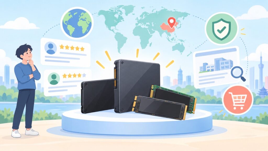 EdilocaのSSDはどこの国？運営会社と評判を解説の要点を表すイラスト
