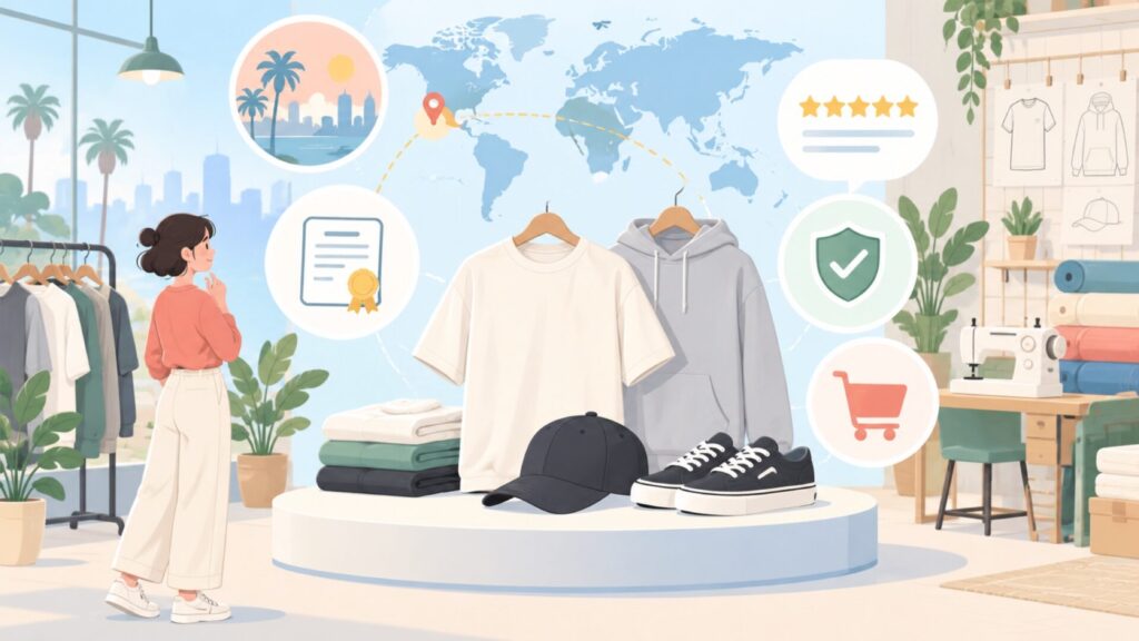 HUFはどこの国のブランド？米国の商標記録で確認の要点を表すイラスト