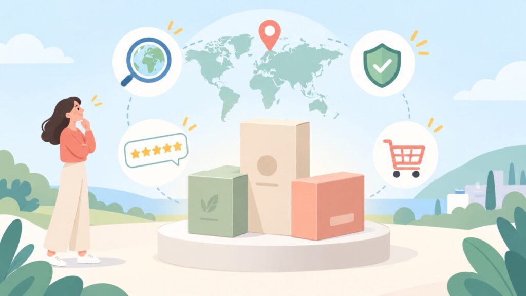 PAFORはどこの国のブランド?分かっている事実と購入前の確認ポイントの要点を表すイラスト