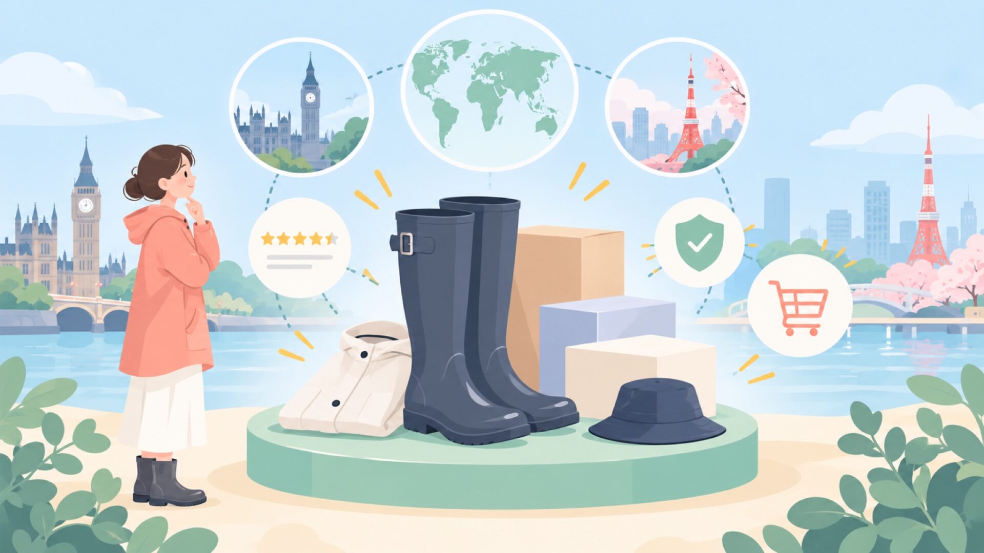 ROCKFISH WEATHERWEARはどこの国?日本と英国の記録を整理の要点を表すイラスト
