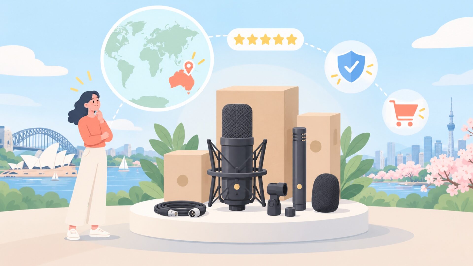 Rodeはどこの国のブランド?オーストラリアの公式情報と日本の窓口の要点を表すイラスト